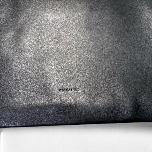 ALL SAINTS Bettina Leather Chain Shoulder Bag Black NWOT - Picture 5 of 16